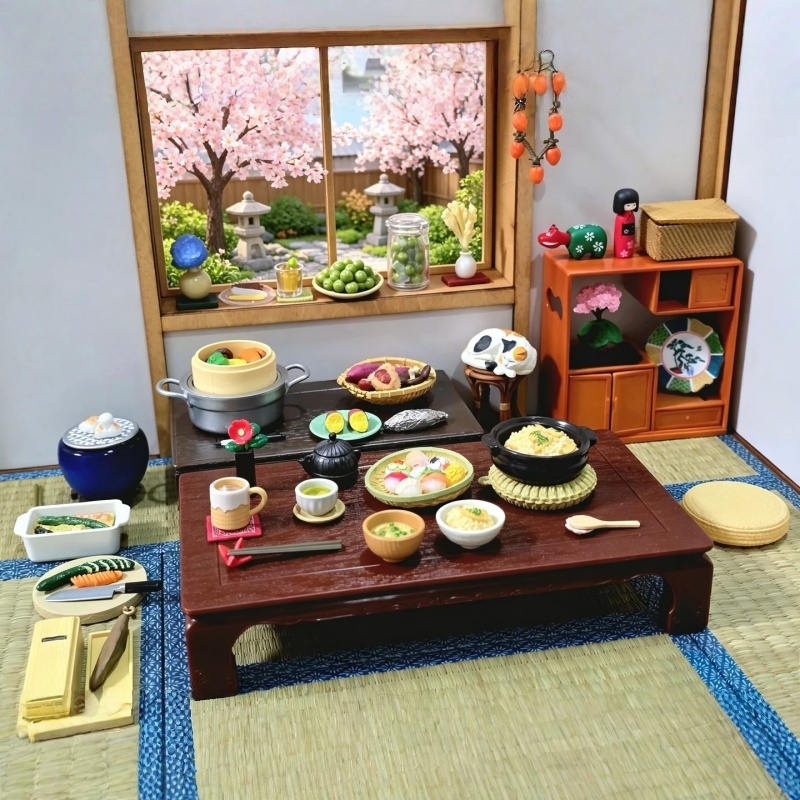 Japanese Food Lifestyle - متوفر في المخزون أصلي RE-MENT ألعاب