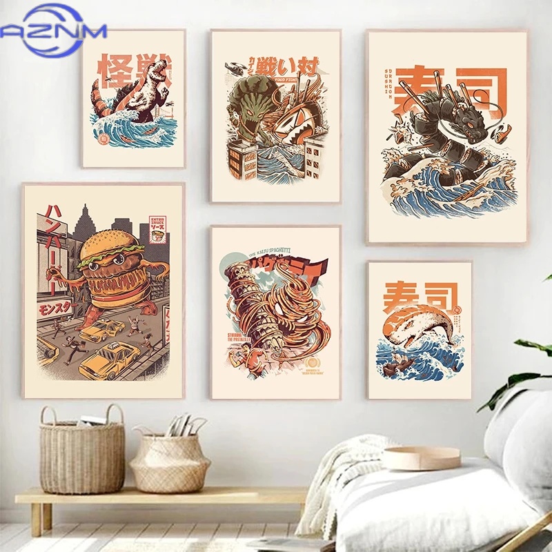 لوحات قماشية يابانية بتصميم ال - مراجعة Japanese Food Lifestyle وسعره