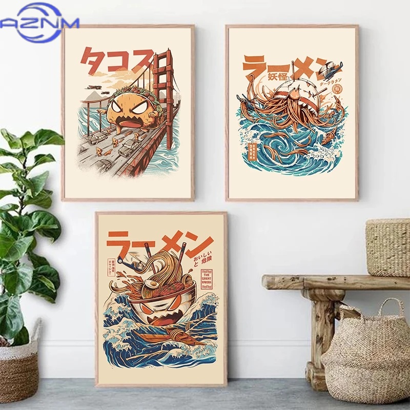 لوحات قماشية يابانية بتصميم ال - مراجعة Japanese Food Lifestyle وسعره