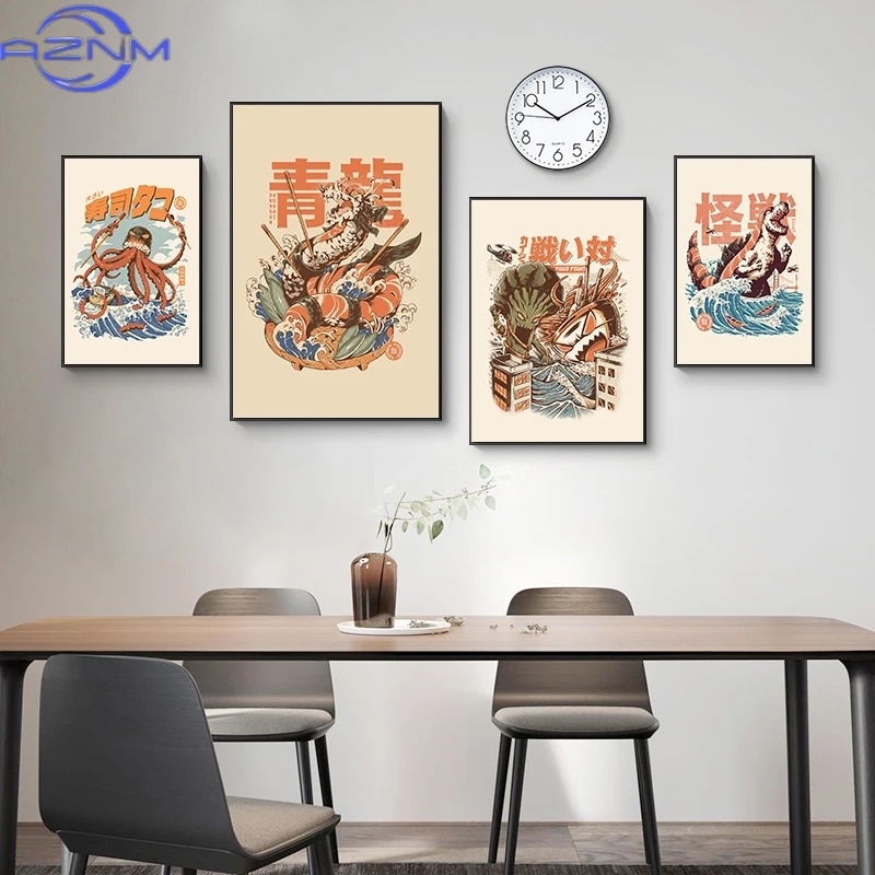 لوحات قماشية يابانية بتصميم ال - مراجعة Japanese Food Lifestyle وسعره