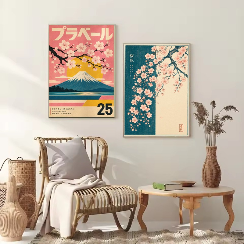 لوحة قماشية جدارية بتصميم عتيق - مراجعة Japanese Culture Lifestyle وسعره