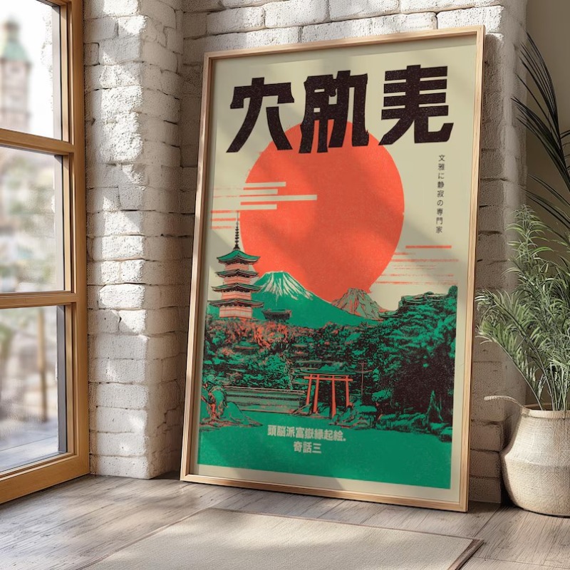 لوحة قماشية فنية بتصميم ياباني - مراجعة Japanese Tokyo Lifestyle وسعره